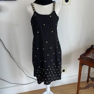 3 piece salwar kurta size medium pure silk black and gold